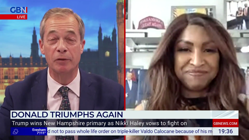 Nigel Farage and Lynne Patton