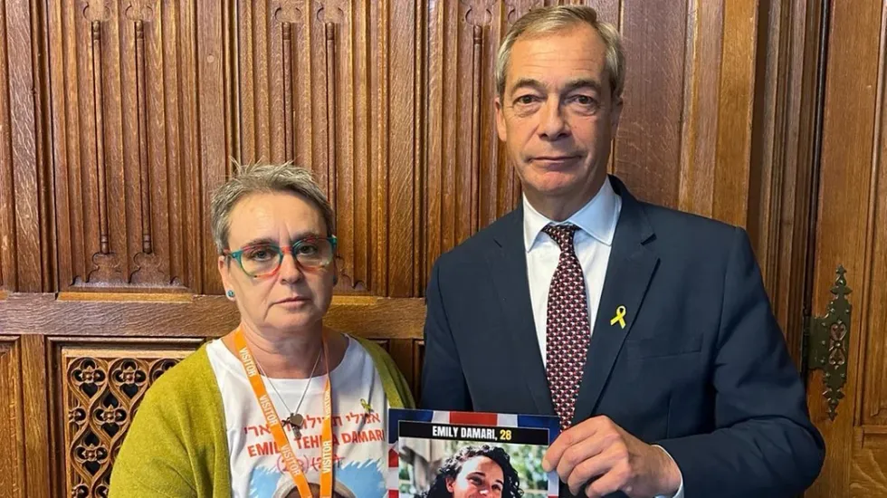 Nigel Farage and Mandy Damari