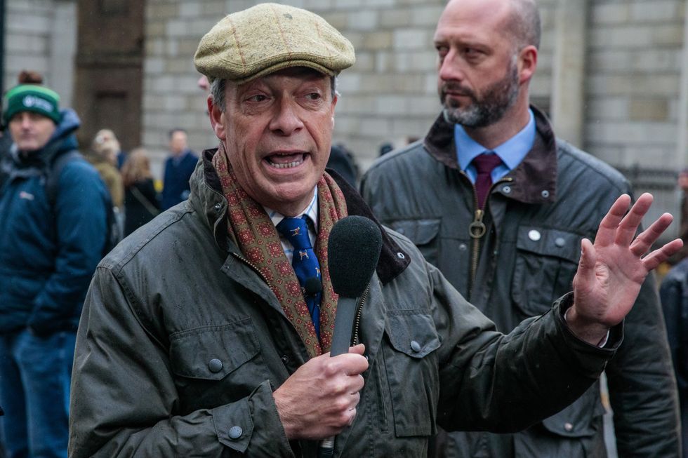 Nigel Farage at farmers protest