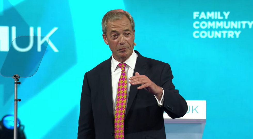 Nigel Farage delivers his conference speech