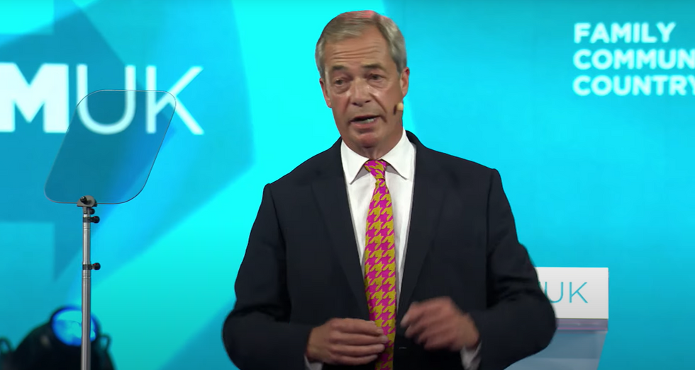 Nigel Farage delivers his Reform UK conference speech