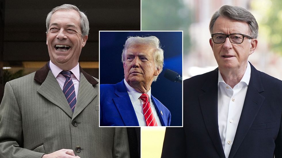 Nigel Farage, Donald Trump, Peter Mandelson