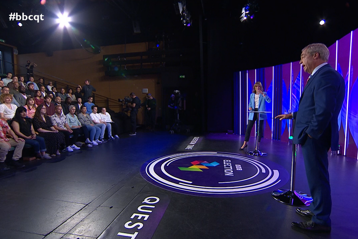 Nigel Farage faced a grilling from Question Time audience members in Birmingham