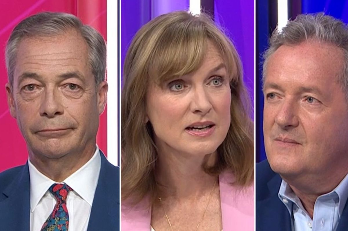 Nigel Farage, Fiona Bruce, Piers Morgan