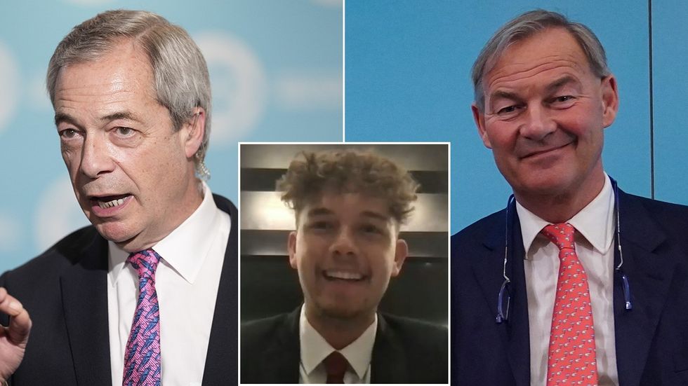 Nigel Farage, Harrison Allman-Varty, Rupert Lowe