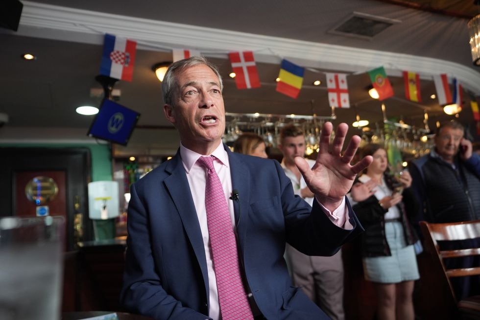 Nigel Farage in Clacton-on-Sea