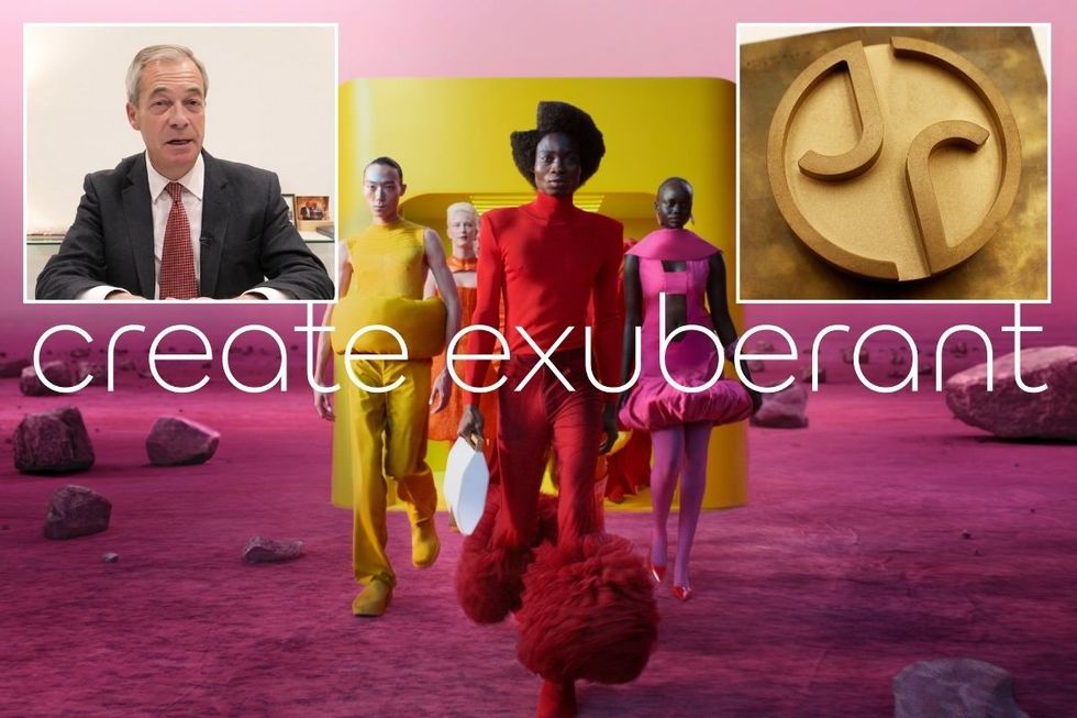 Nigel Farage, Jaguar's new 'Create Exuberant' advert and the new Jaguar logo