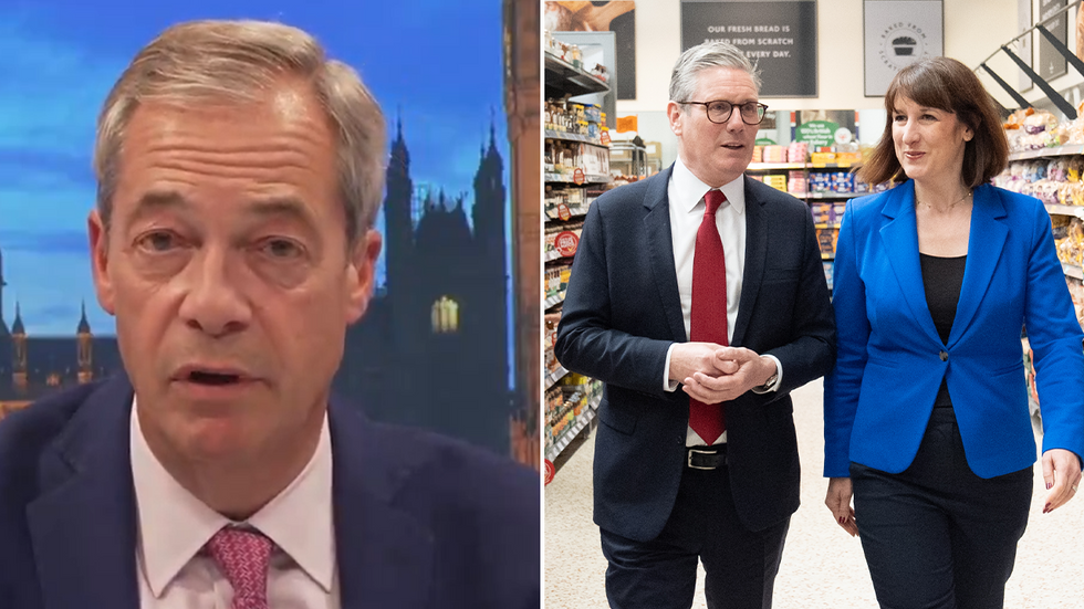 Nigel Farage, Keir Starmer and Rachel Reeves