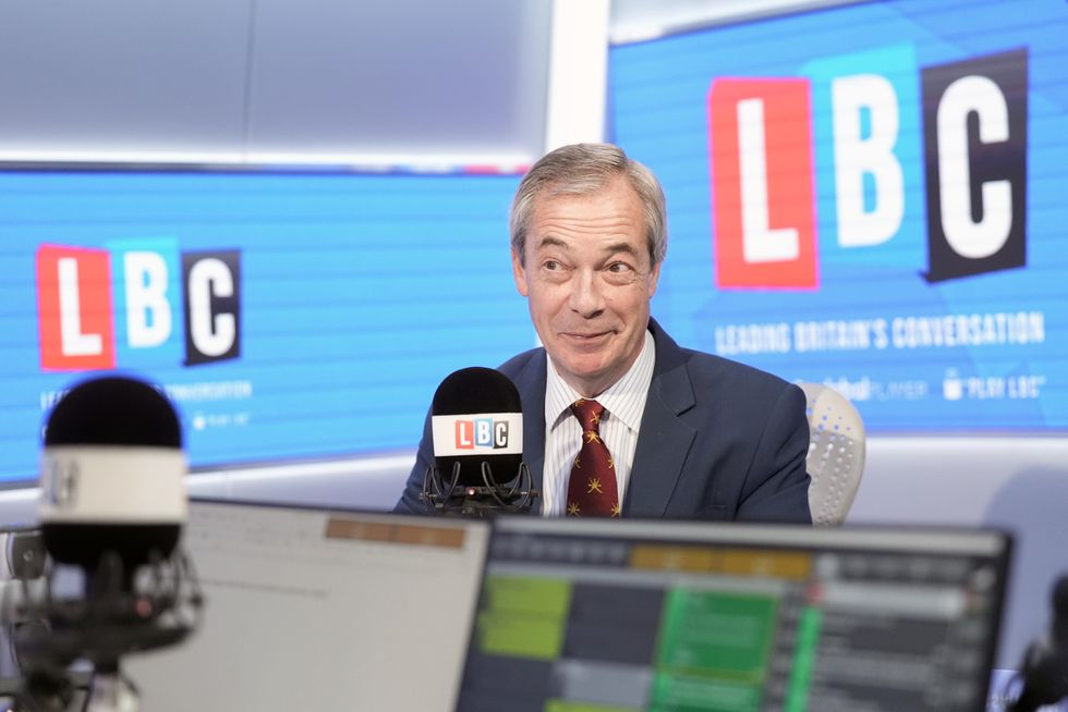 Nigel Farage LBC phone-in