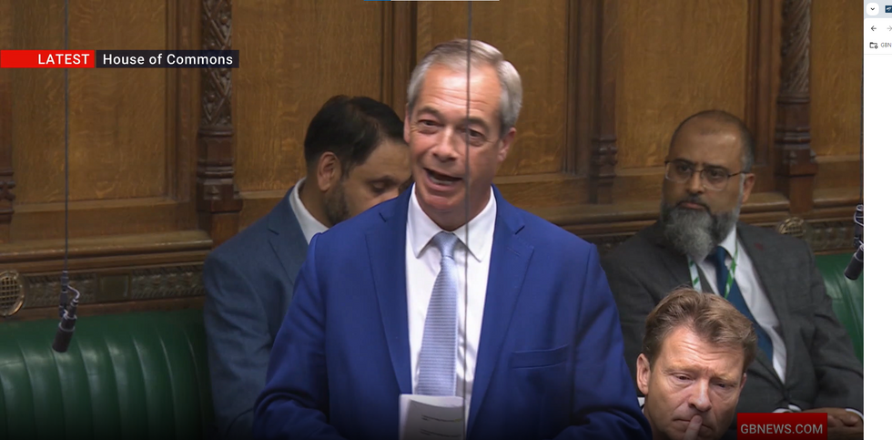 Nigel Farage maiden speech Parliament