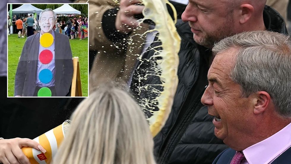 Nigel Farage, milkshake game