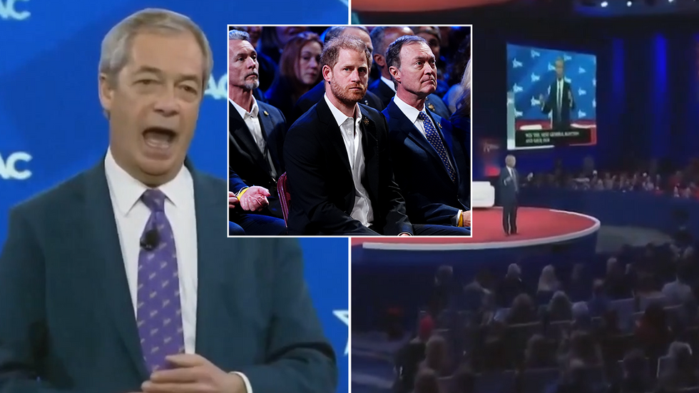 Nigel Farage, Prince Harry and the CPAC audience