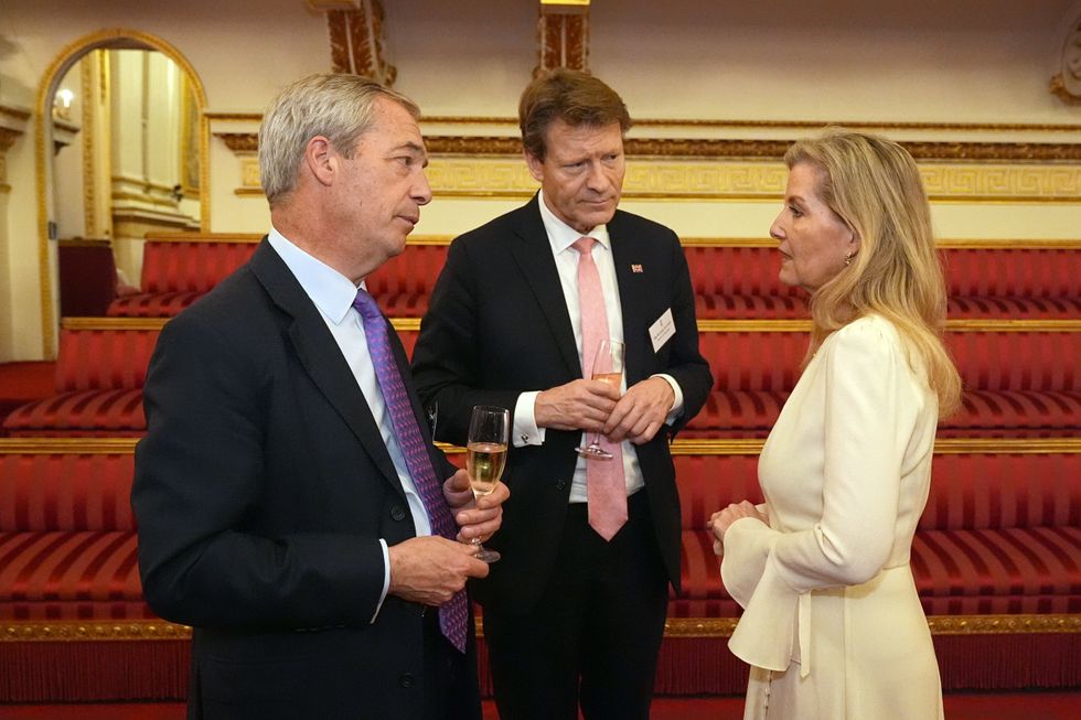 Nigel Farage, Richard Tice, and Duchess of Edinburgh