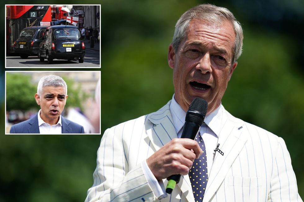 Nigel Farage/Sadiq Khan/Black cab