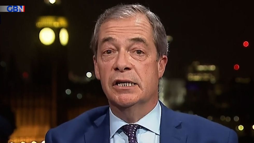 Nigel Farage speaks on GB News