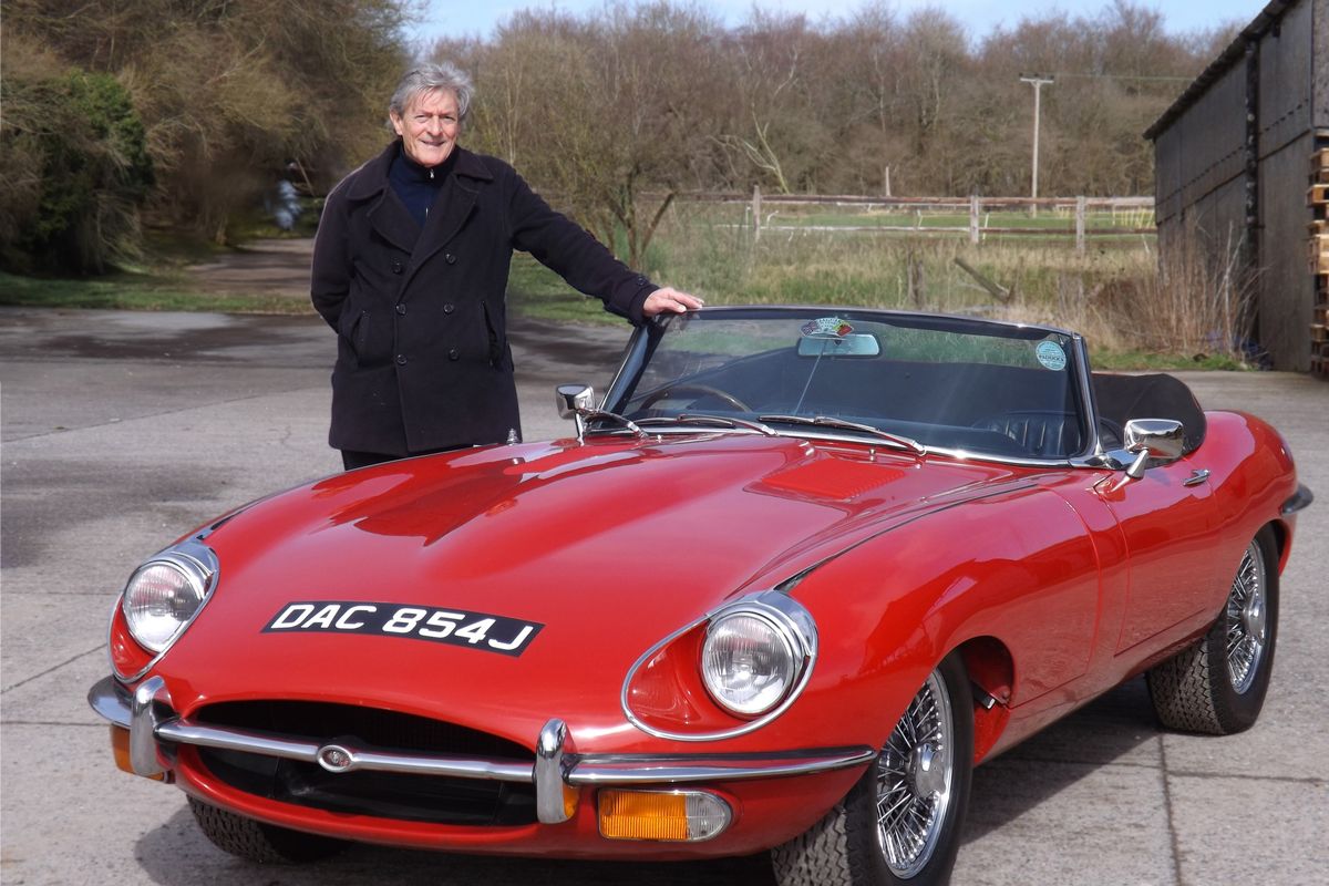 Nigel Havers and his Jaguar E-Type