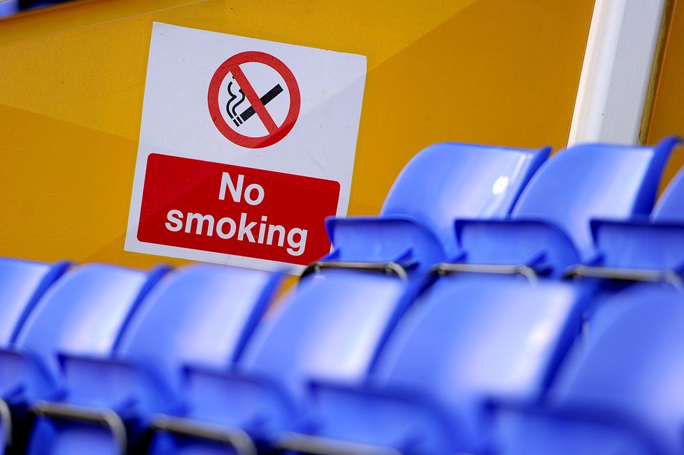 No smoking sign stadium