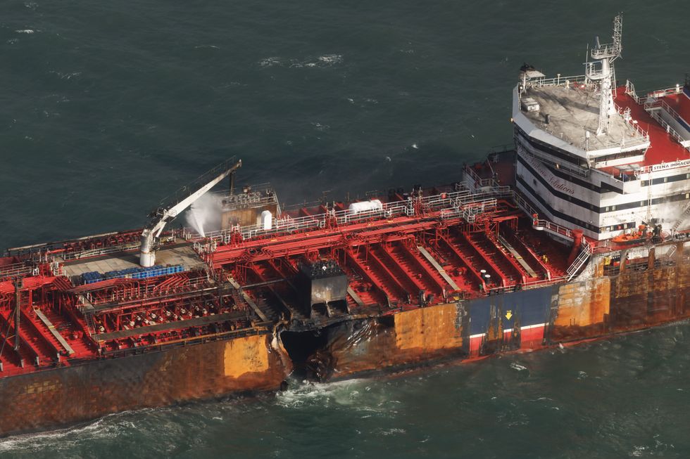 North Sea oil tanker/cargo ship