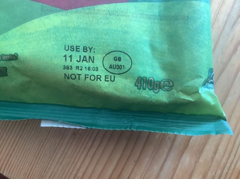 'Not for EU' label on food