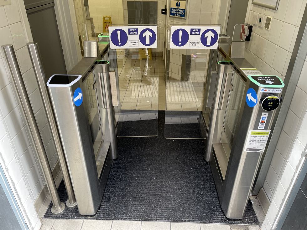 Nottingham City Council installed barriers before the toilets