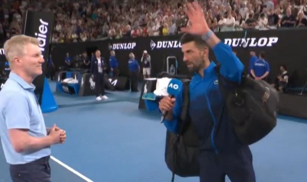 Novak Djokovic staged a protest over Tony Jones' comments