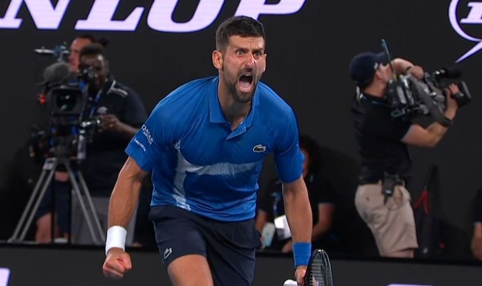 Novak Djokovic was pumped up after his impressive win