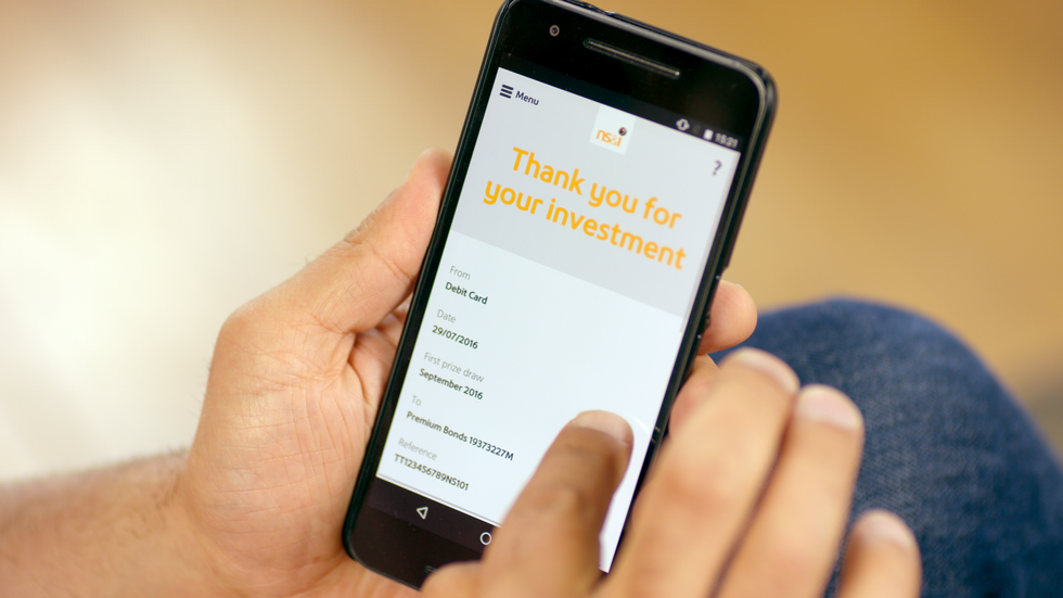 NS&I saver invests in savings products on mobile app