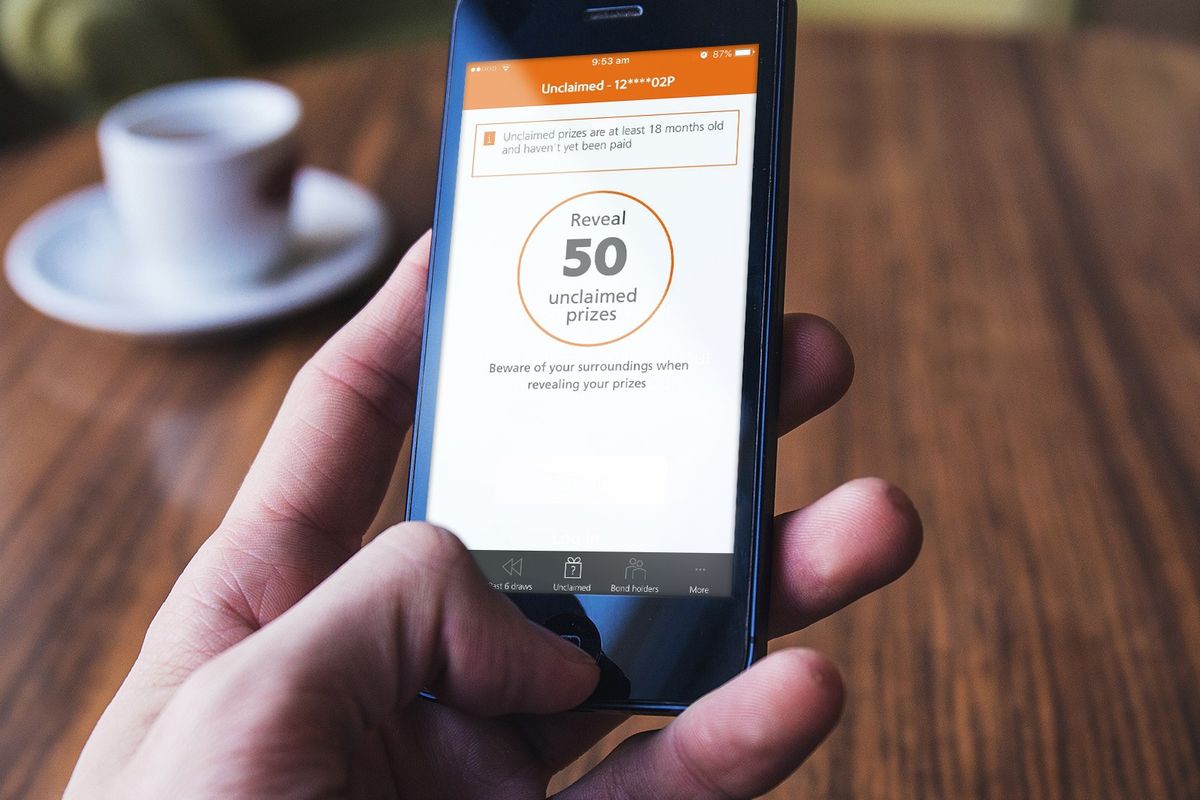 NS&I saver uses app to check for unclaimed Premium Bonds prizes