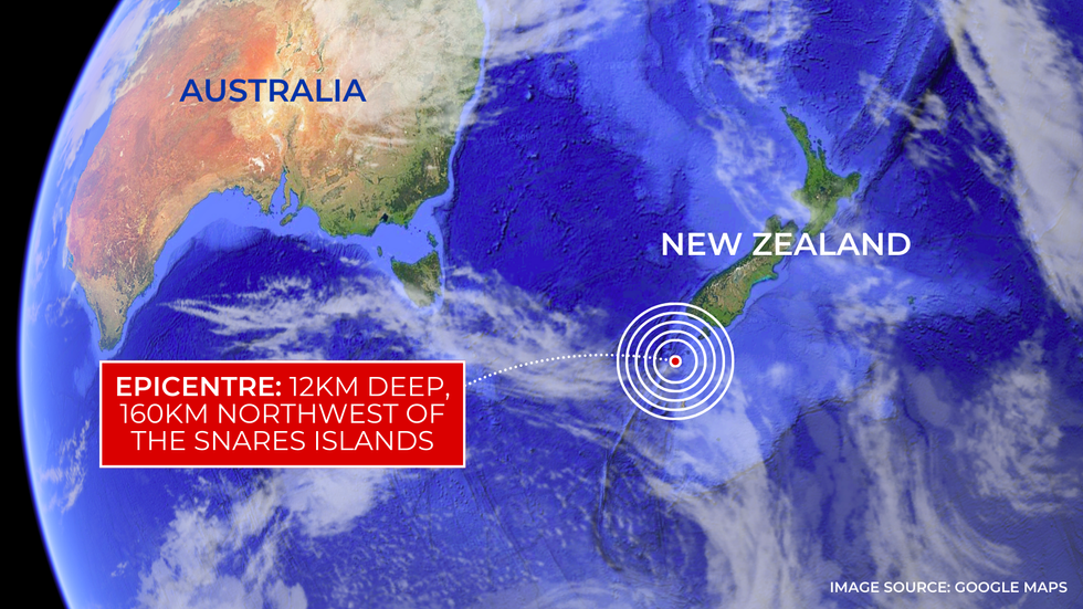 NZ earthquake map