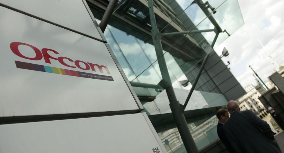 ofcom logo pictured on the outside of its office in central london