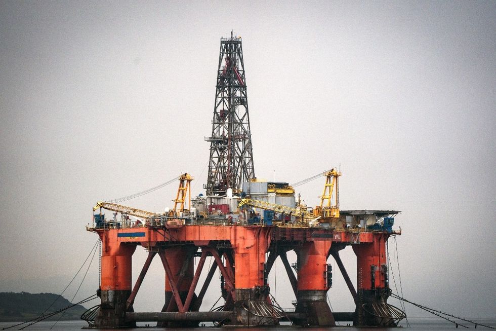 Oil rig in North Sea