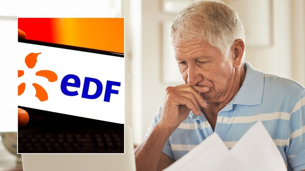 Older man and EDF logo