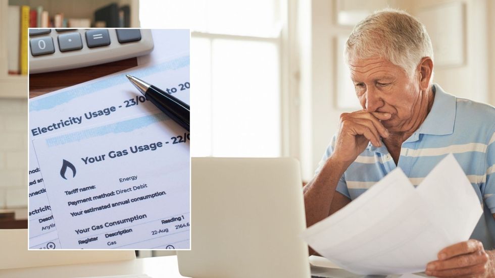 Older man and energy bill 