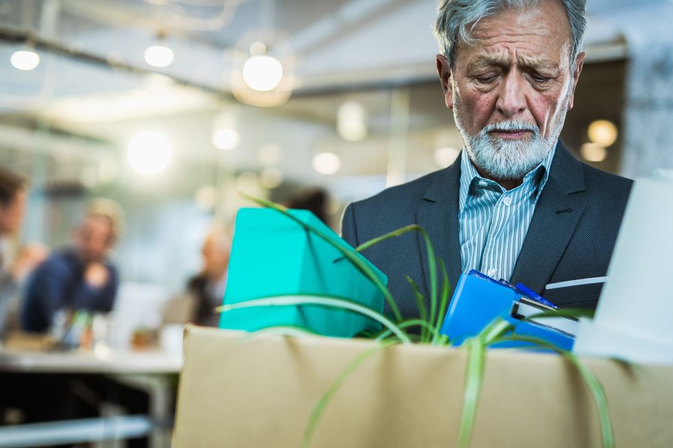 Older person being made redundant 