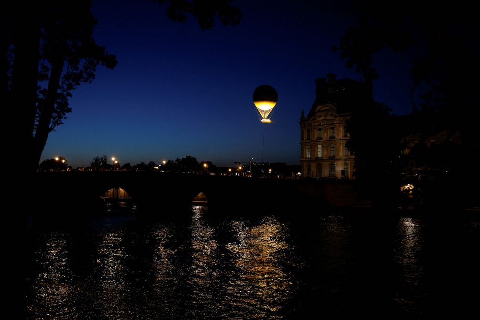 Olympic flame balloon in Paris