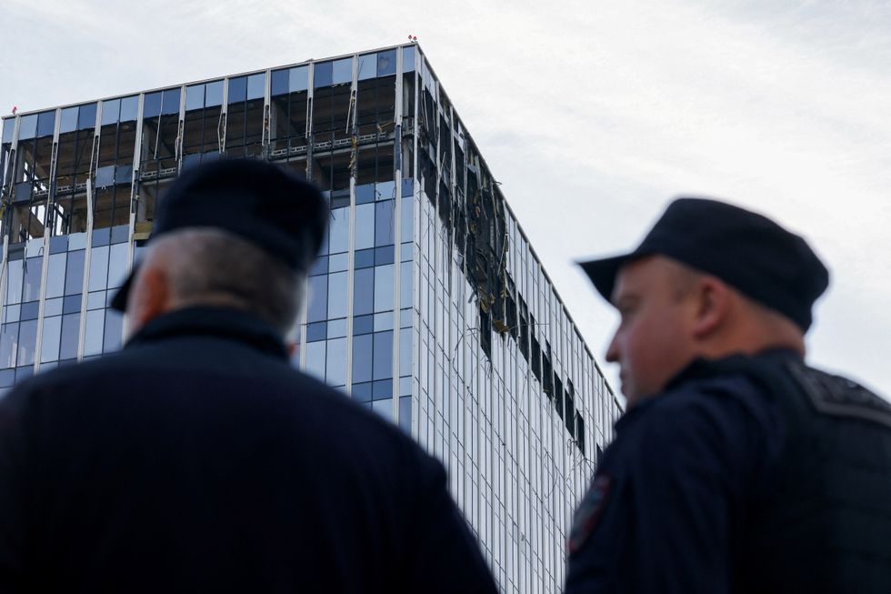 One drone caused severe damage to a business centre tower block