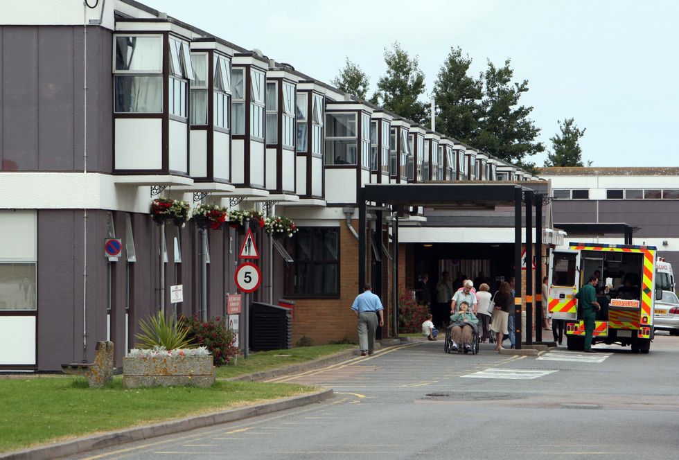 Outside James Paget Hospital in Norfolk