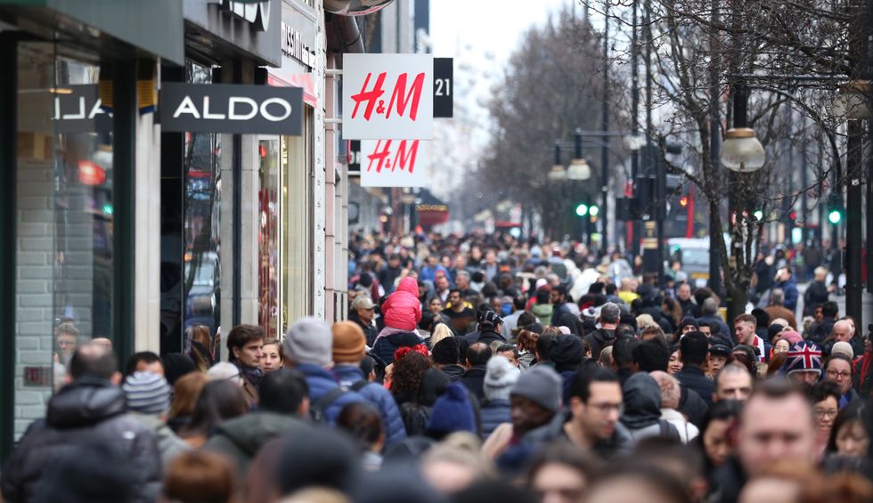 Oxford street on Boxing Day