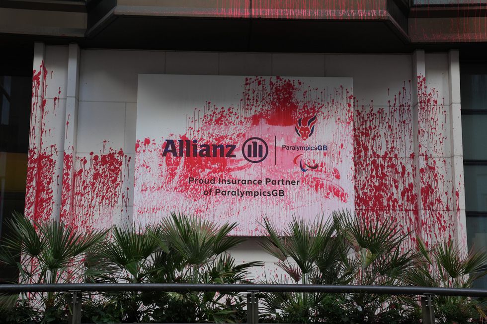 Palestine Action vandalism at Allianz