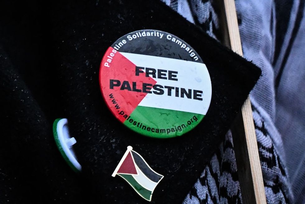 Palestine flag and badge