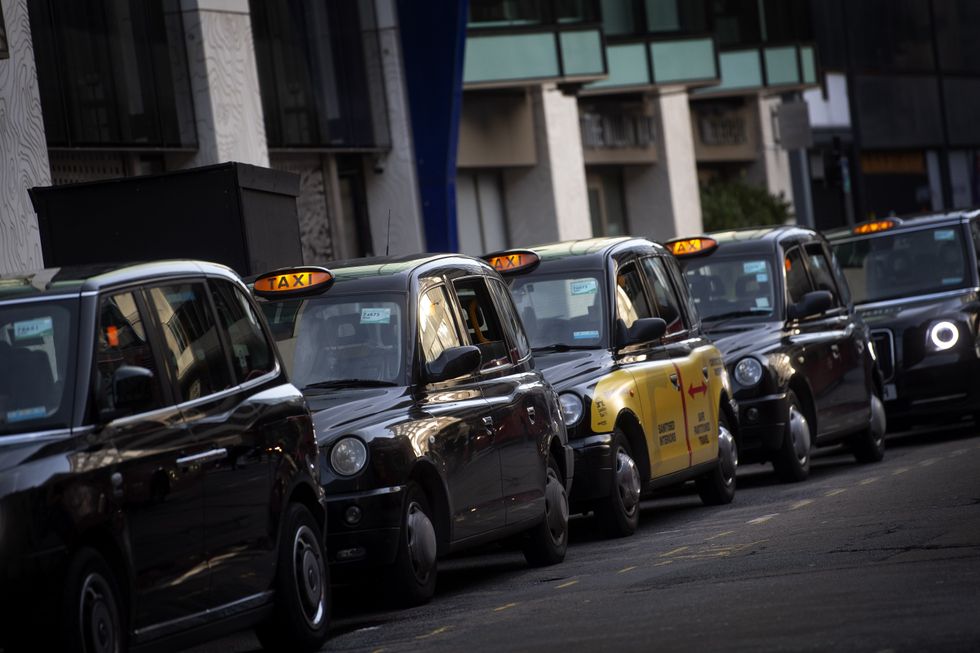 Parked taxis