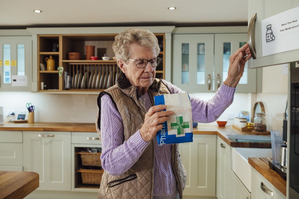 Pensioner with prescription