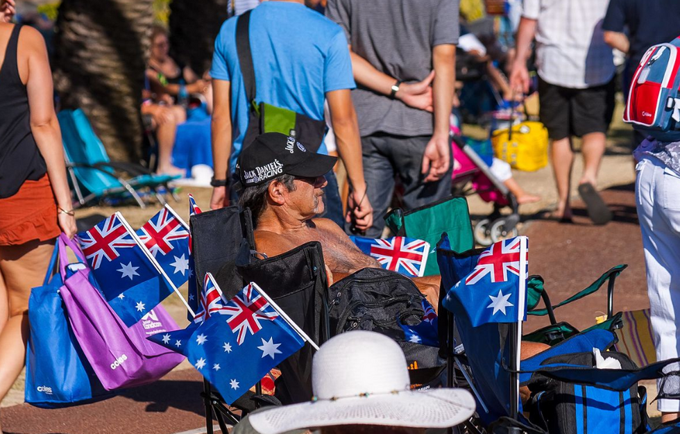 People celebrating Australia Day