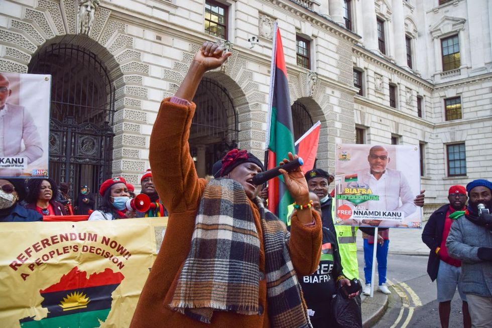 People of Biafra protest