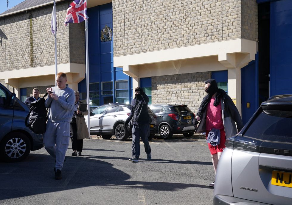 People seen outside HM Prison Durham. Around 1,700 inmates are expected to be let out early in an attempt to ease overcrowding in prisons