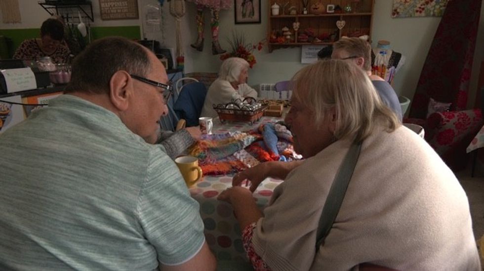 People visit food and warm bank in Hull