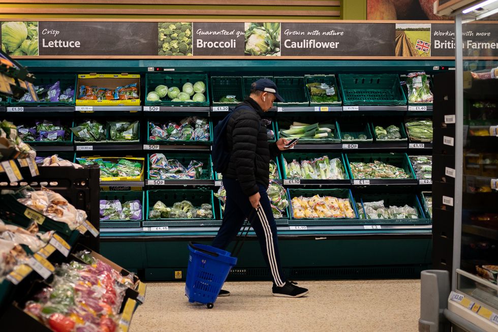 Person shopping in a supermarket