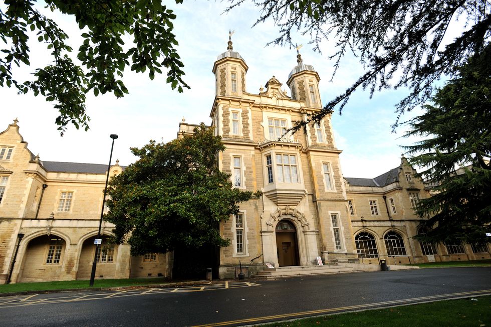 photograph from across the street of u200bthe main entrance to Snaresbrook Crown Court in Holybush Hill