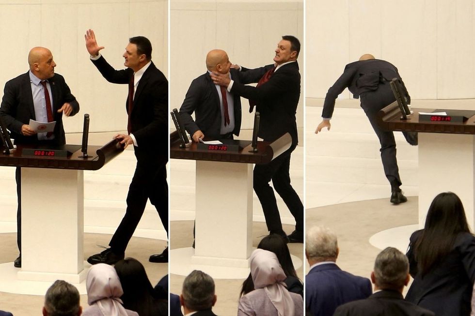 Physical fight erupts in Turkish Parliament after opposition lawmaker demanded inclusion of convicted colleague