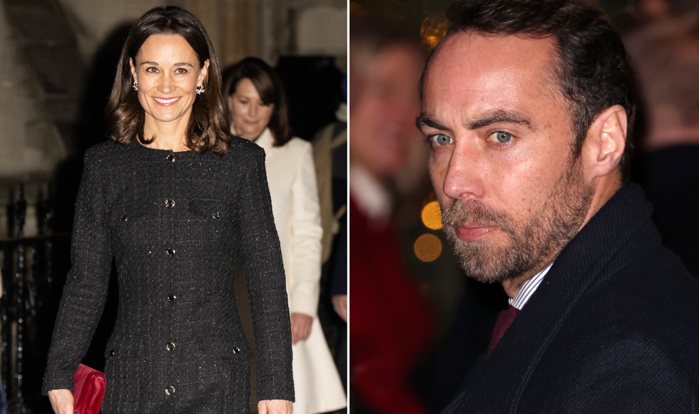 Pippa, Carole and James Middleton